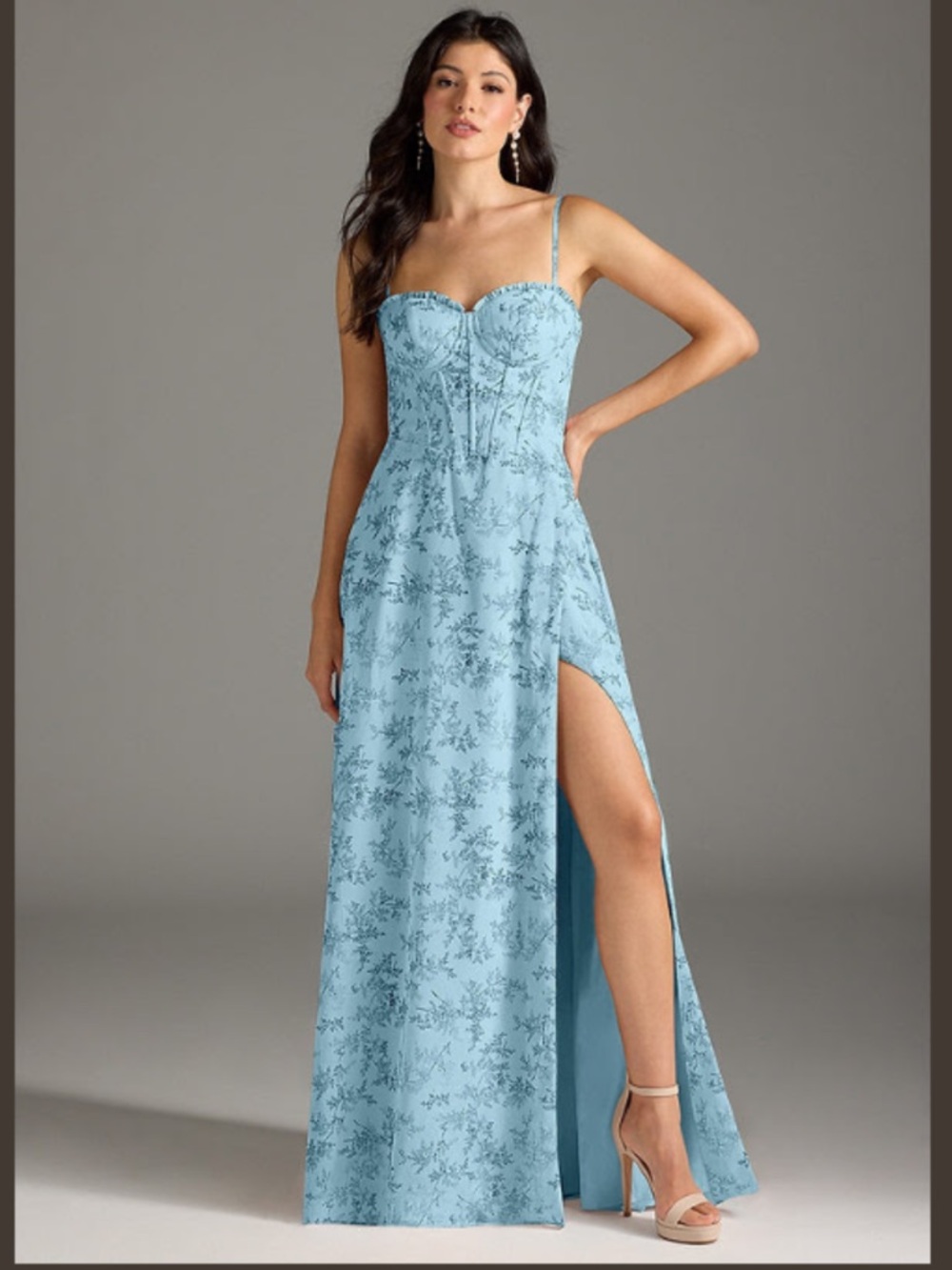 Azazie Light Blue Fern Bridesmaids Dress